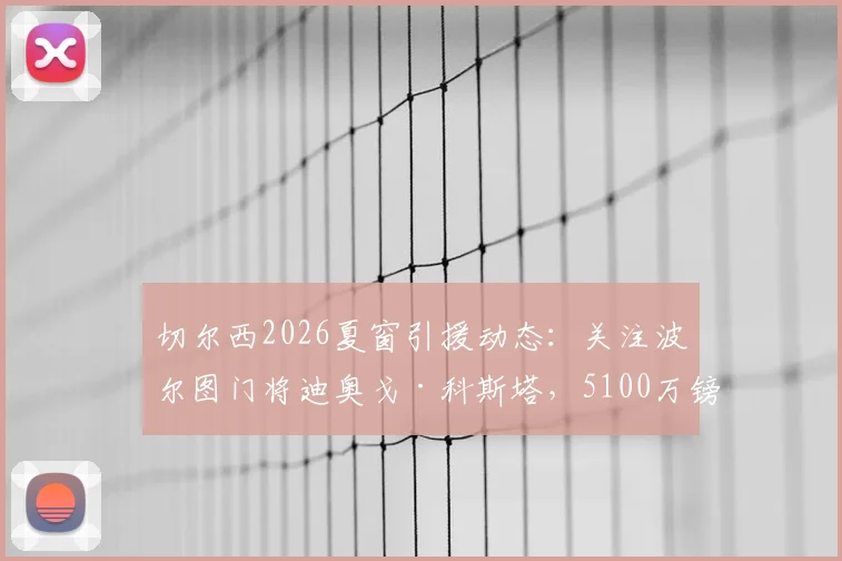 切尔西2026夏窗引援动态:关注波尔图门将迪奥戈·科斯塔,5100万镑身价引热议
